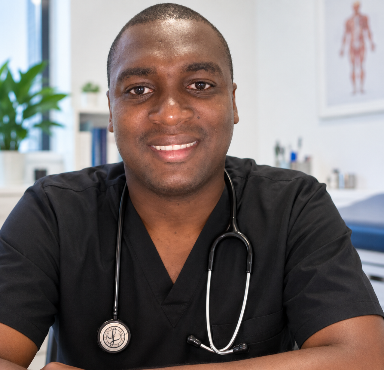 Dr. Everth Andrades en consulta médica